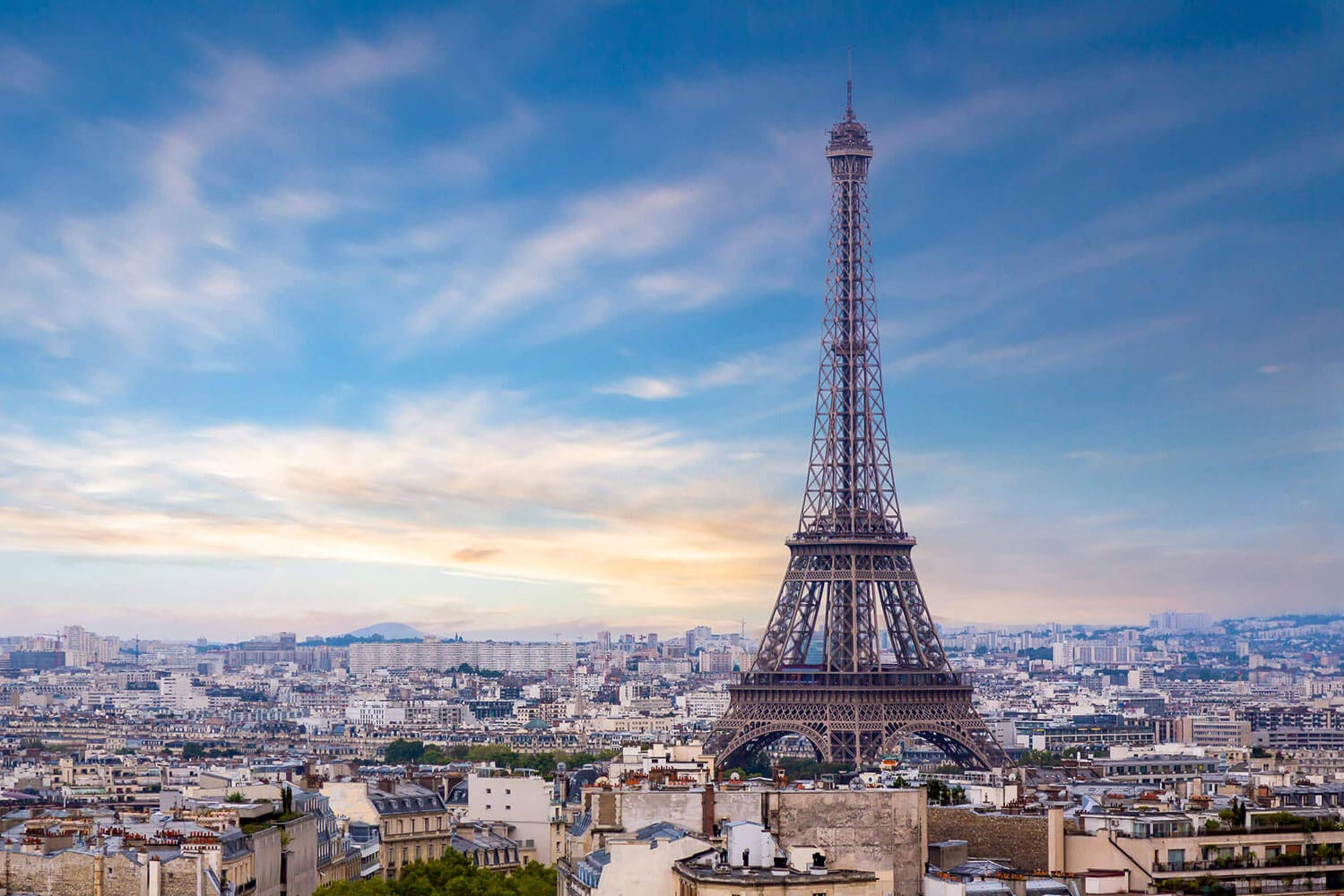 The view from the Eiffel Tower Restaurant at the Paris Hotel and